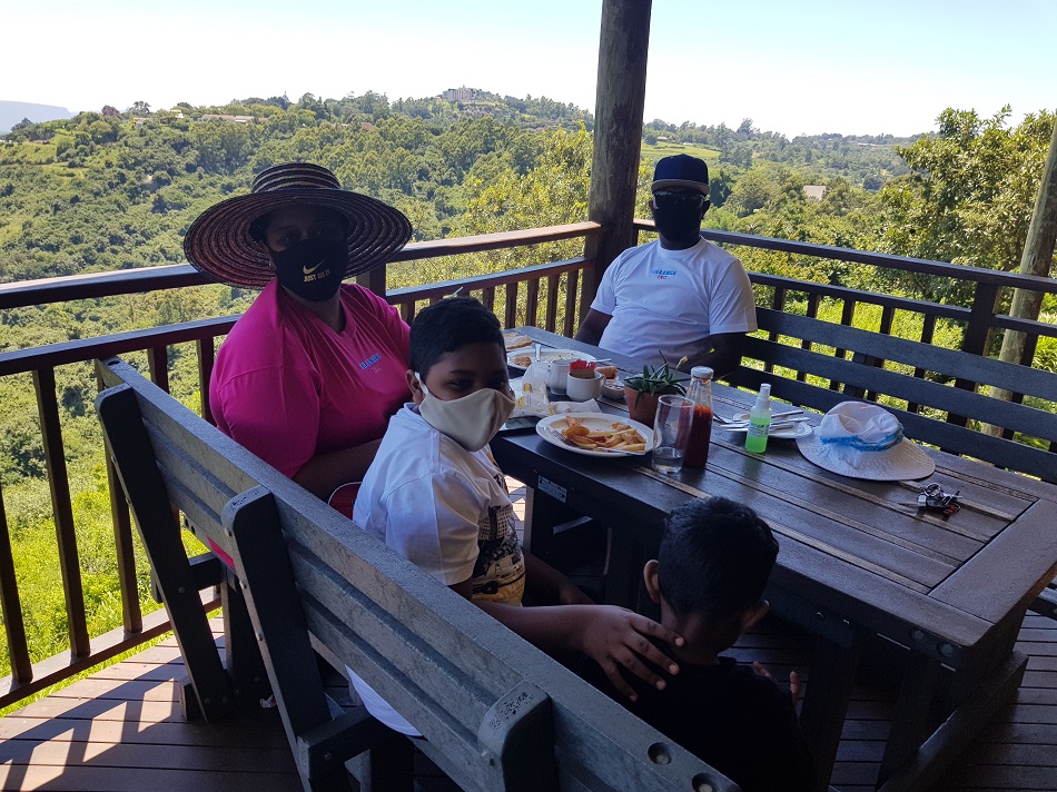 The Nair family enjoy Sunday brunch at PheZulu.