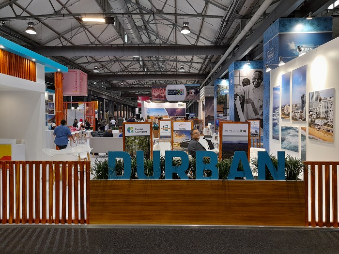 Durban Tourism's stand at the Travel Indaba.